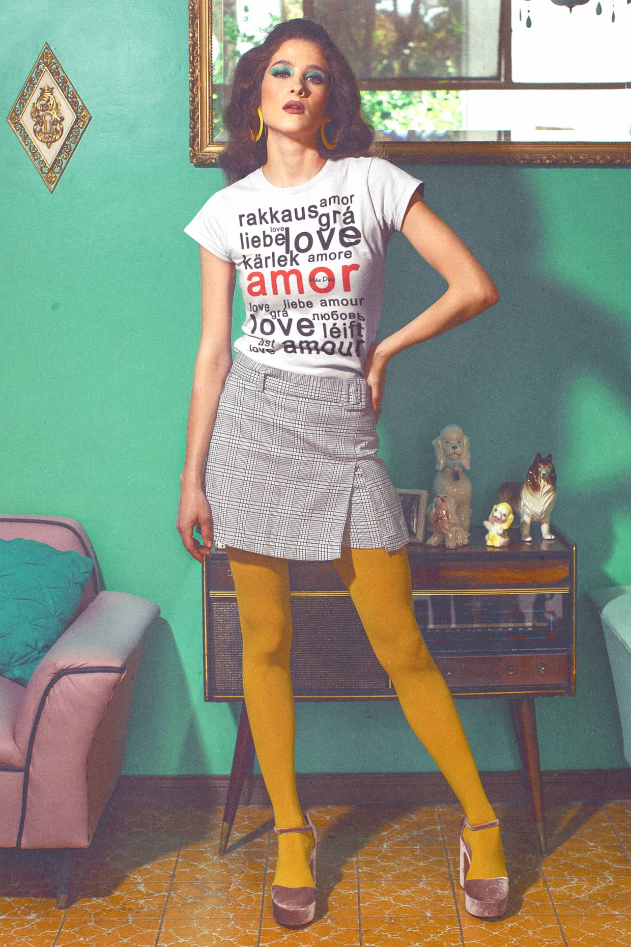 All Day Shirt Amor And Love In Different Languages by Mike Dido
