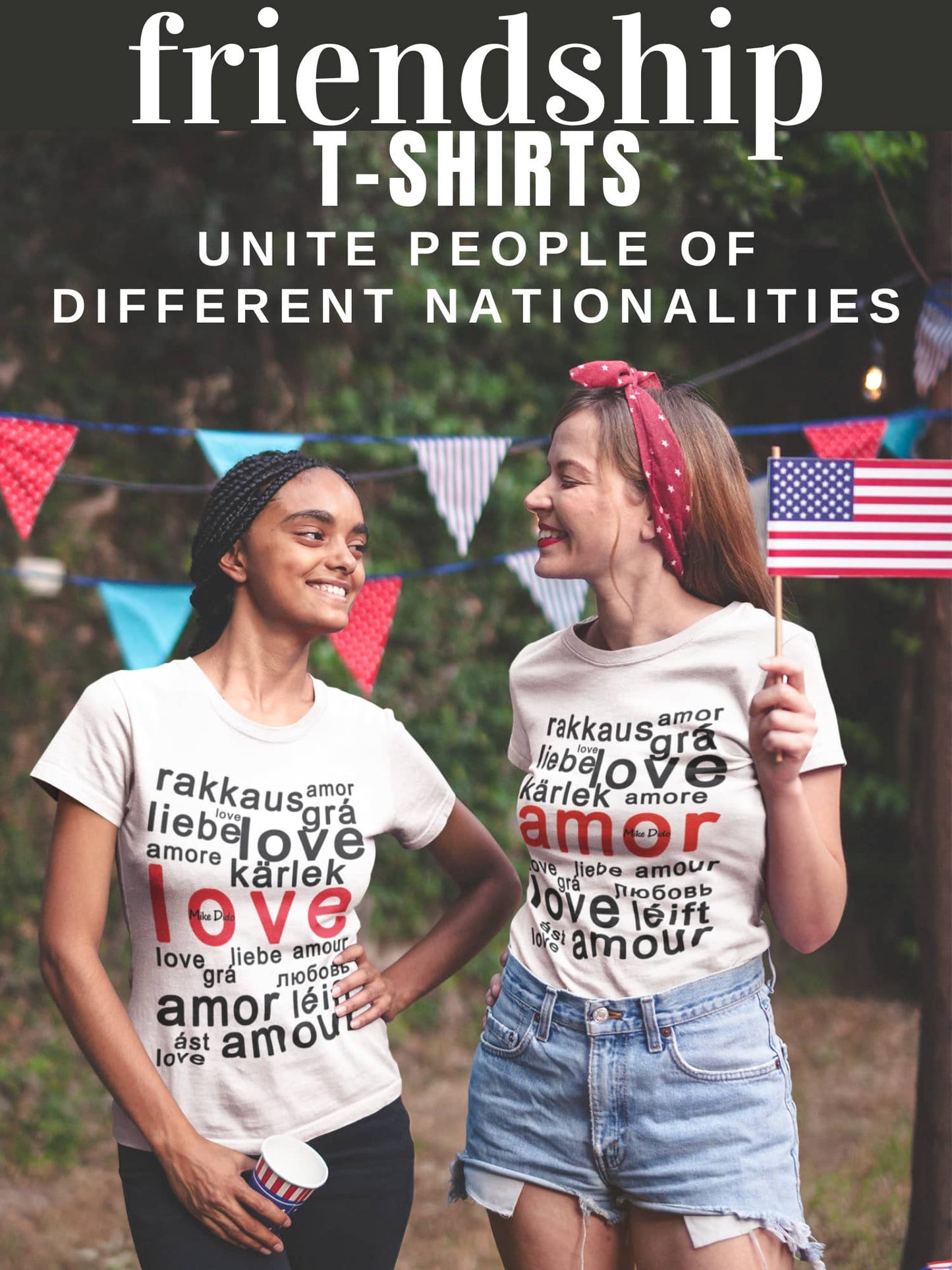 All Day Shirt Amor And Love In Different Languages by Mike Dido