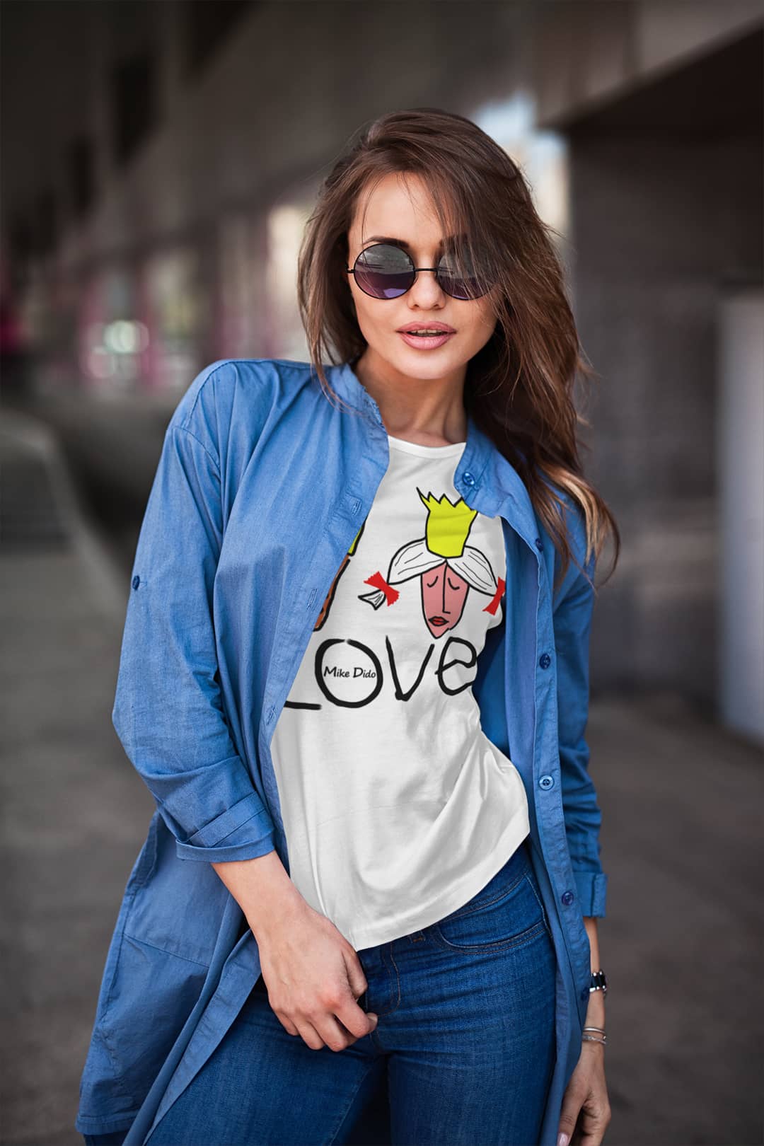 Stylish Designer Tee King Queen Love by Mike Dido