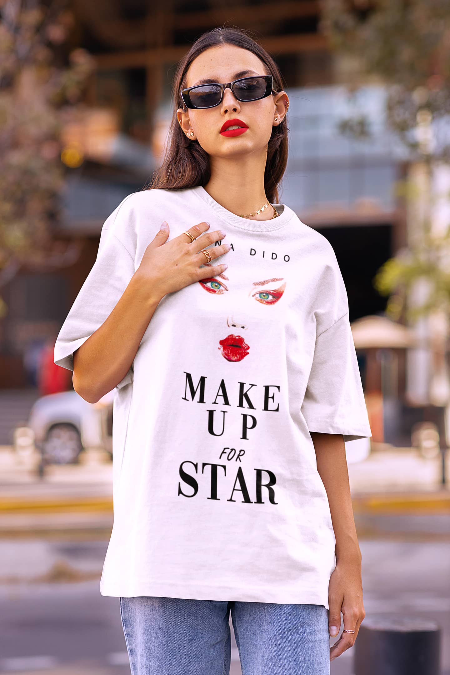 Premium Crafted Fashion T-Shirt With Lindsey Wixson Art By TINA DIDO
