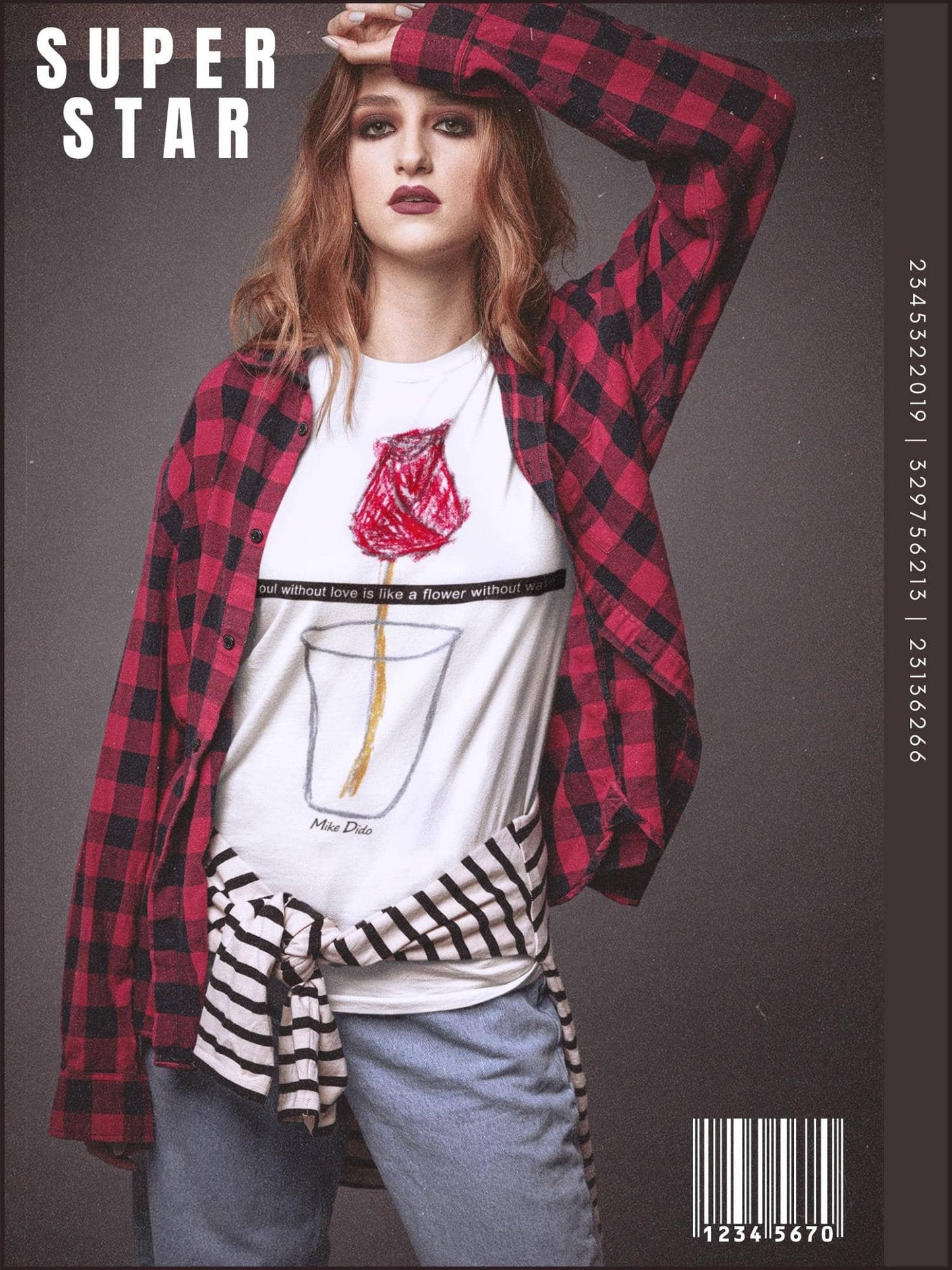 Graphic T-Shirt Beautiful Rose Love Quote by Mike Dido