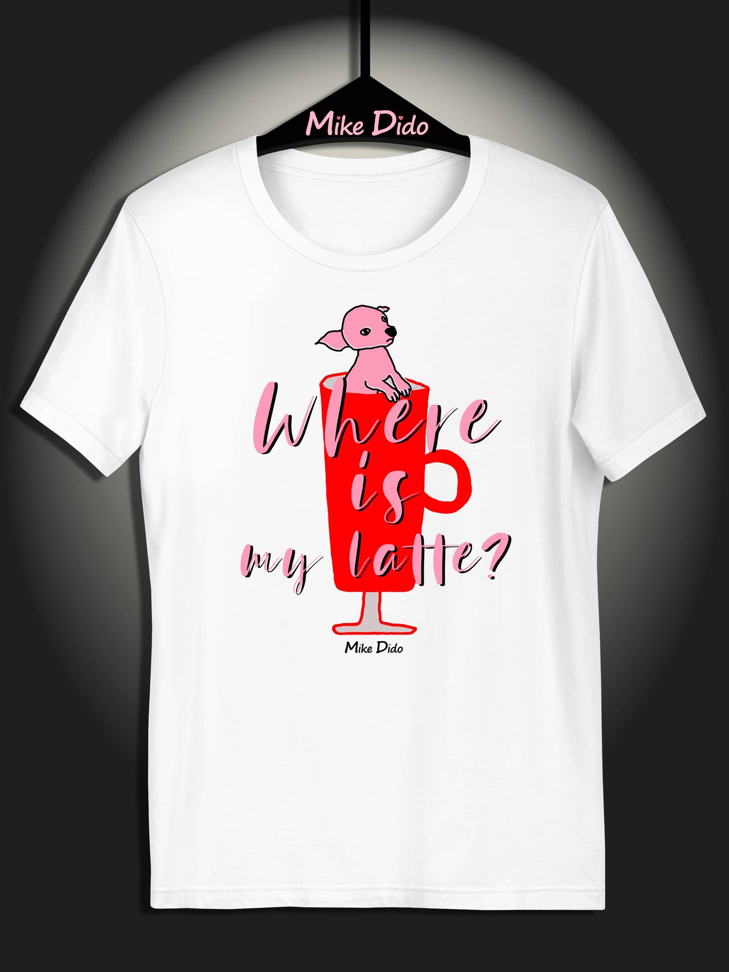 Coffe Shirt With Dog For Women Men by Mike Dido