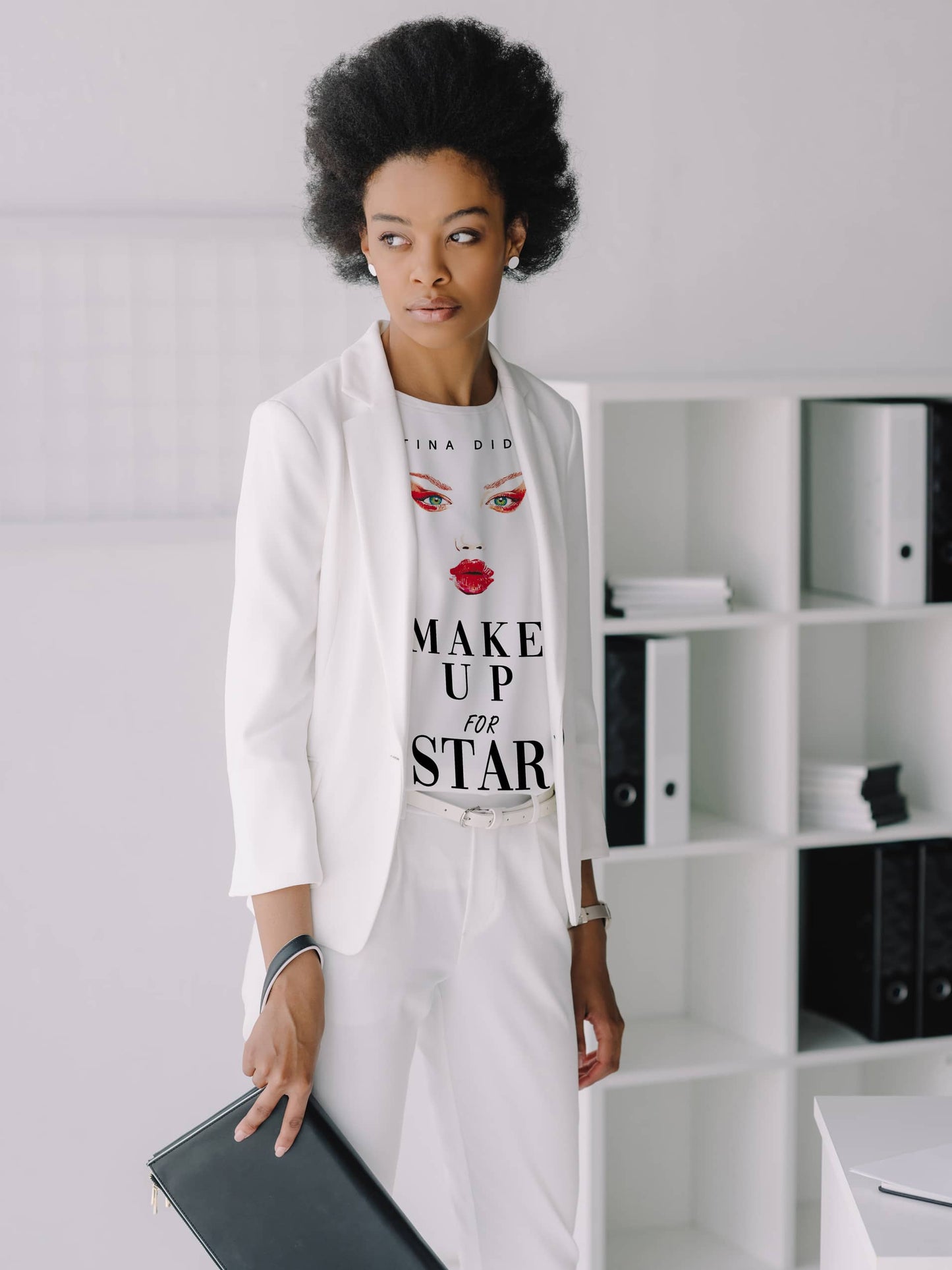 Premium Crafted Fashion T-Shirt With Lindsey Wixson Art By TINA DIDO