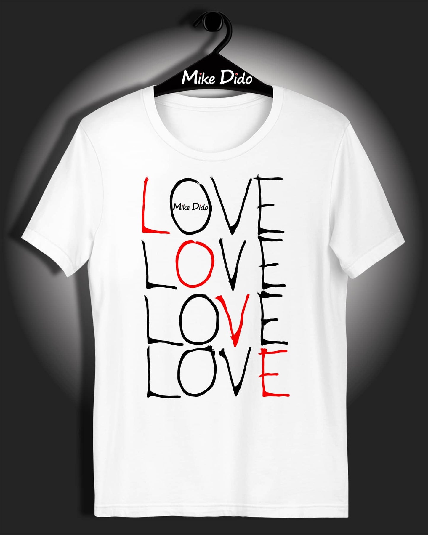 Basic T-Shirt With Love Word by Mike Dido