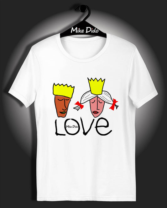 Stylish Designer Tee King Queen Love by Mike Dido