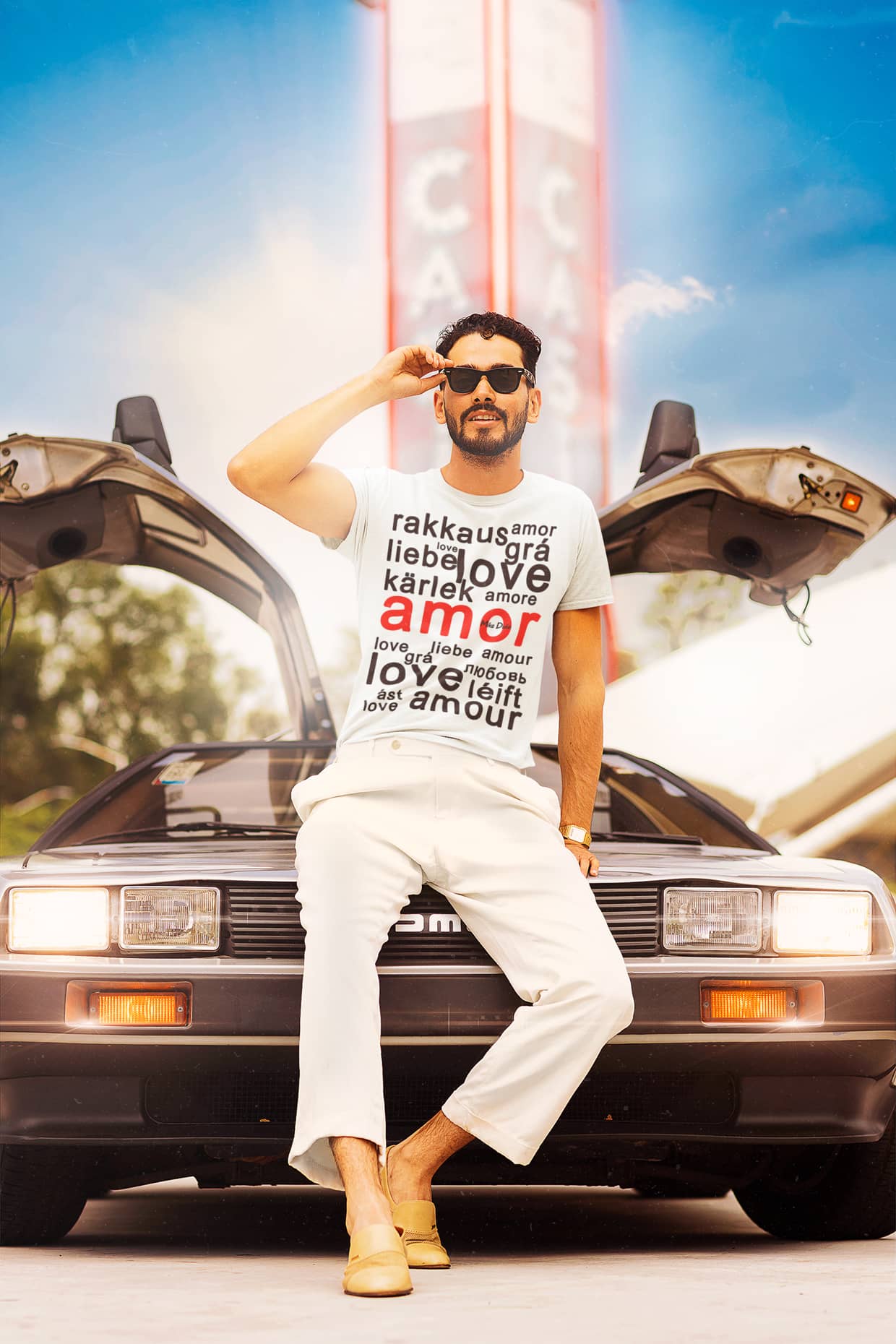 All Day Shirt Amor And Love In Different Languages by Mike Dido