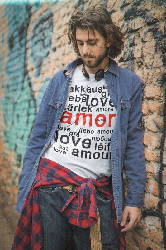 All Day Shirt Amor And Love In Different Languages by Mike Dido