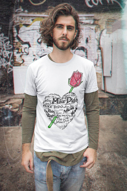 Logo T Shirt Heart Rose by Mike Dido
