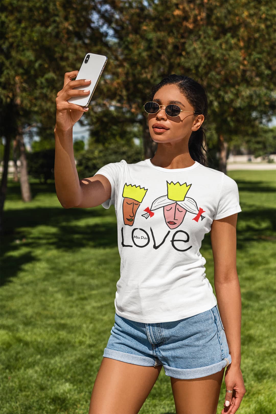 Stylish Designer Tee King Queen Love by Mike Dido