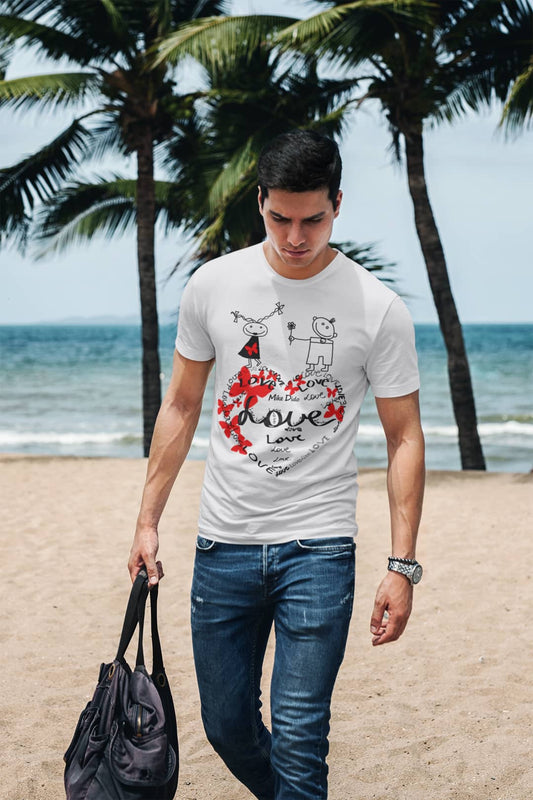 Butterflies T-Shirt Love Heart Couple by Mike Dido