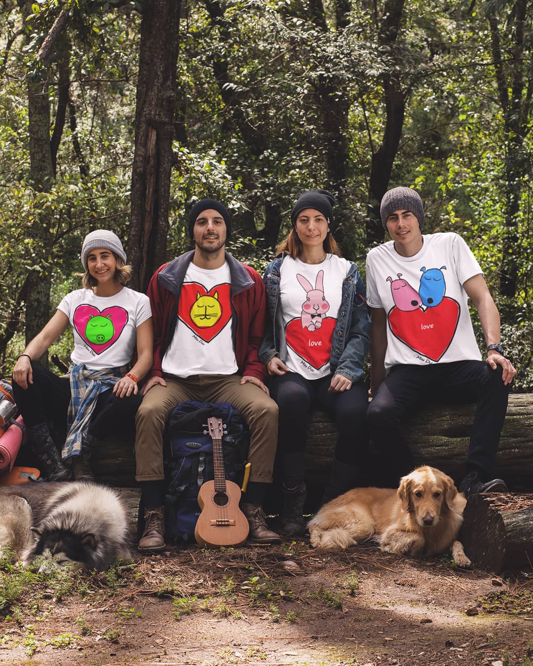Funny T-Shirt With Panda And Heart By Mike Dido
