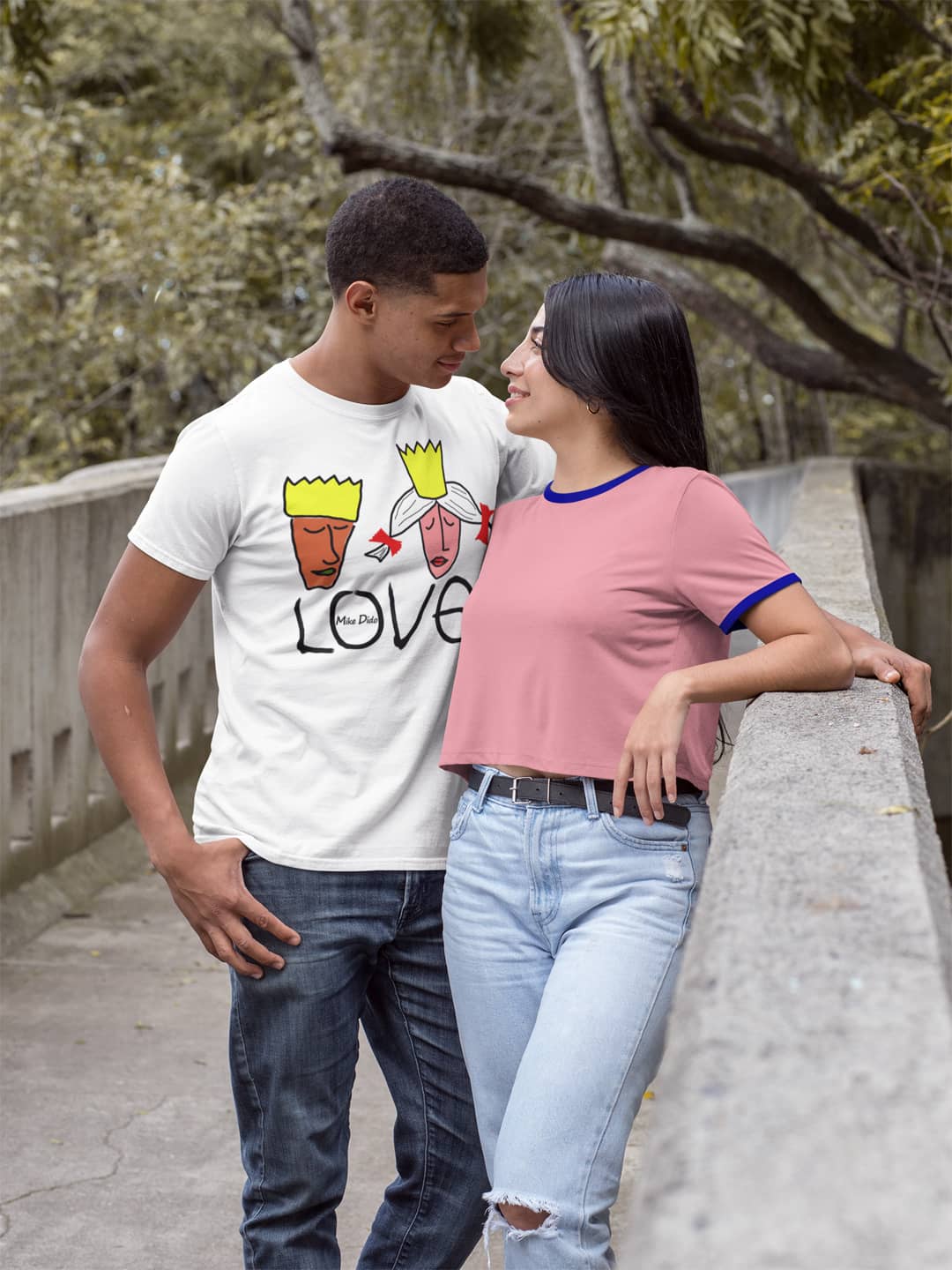 Stylish Designer Tee King Queen Love by Mike Dido