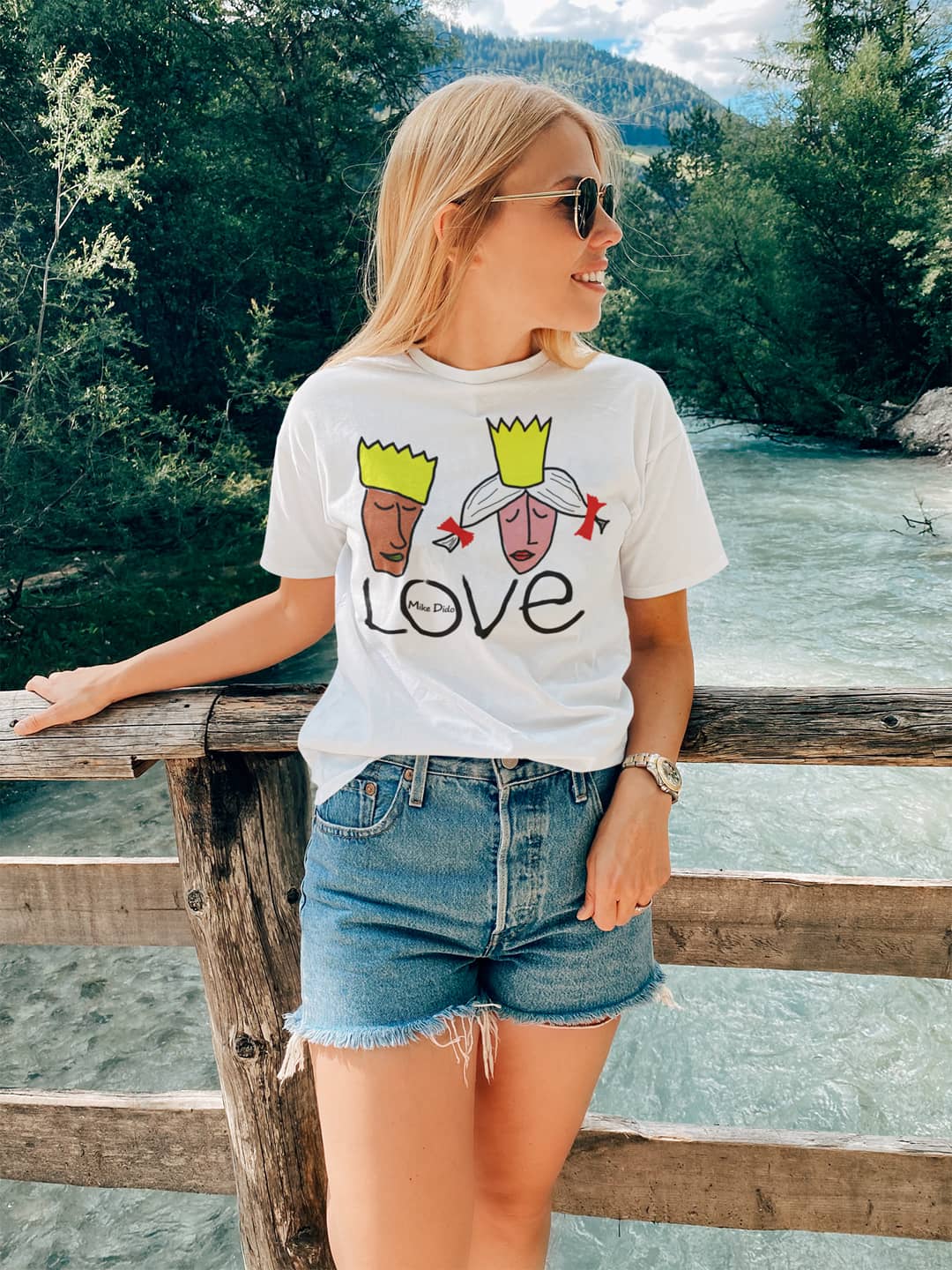 Stylish Designer Tee King Queen Love by Mike Dido
