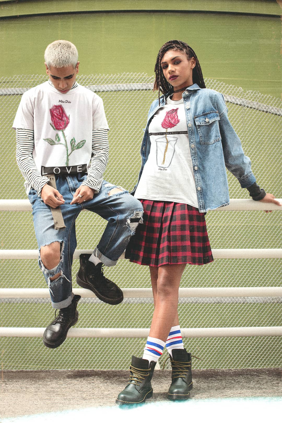 Best Graphic Tee Love Red Rose by Mike Dido