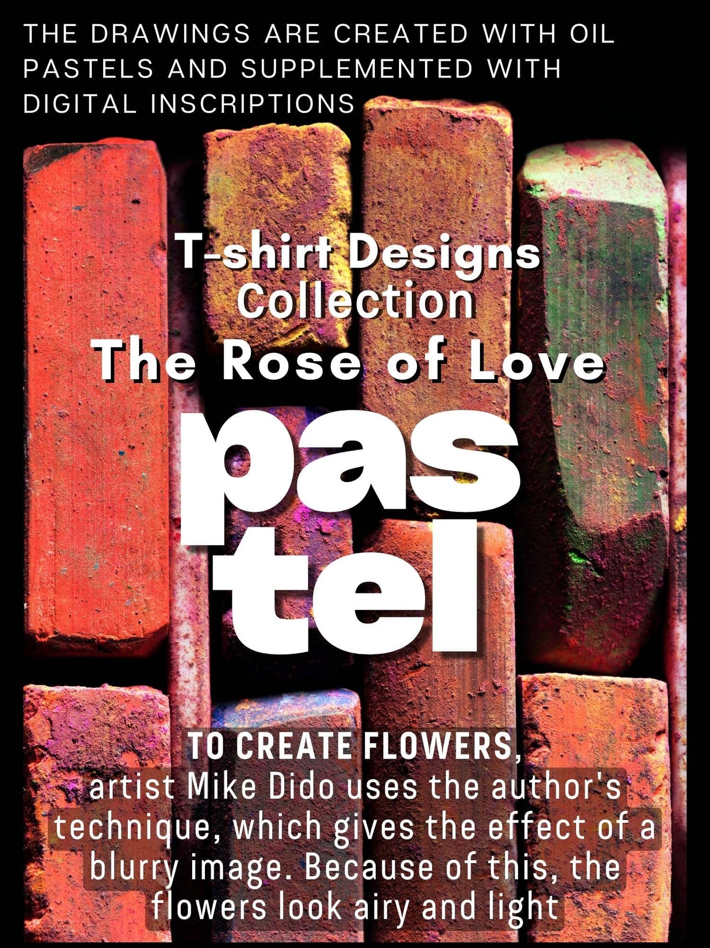 Graphic Tee Rose Flower Born To Love by Mike Dido