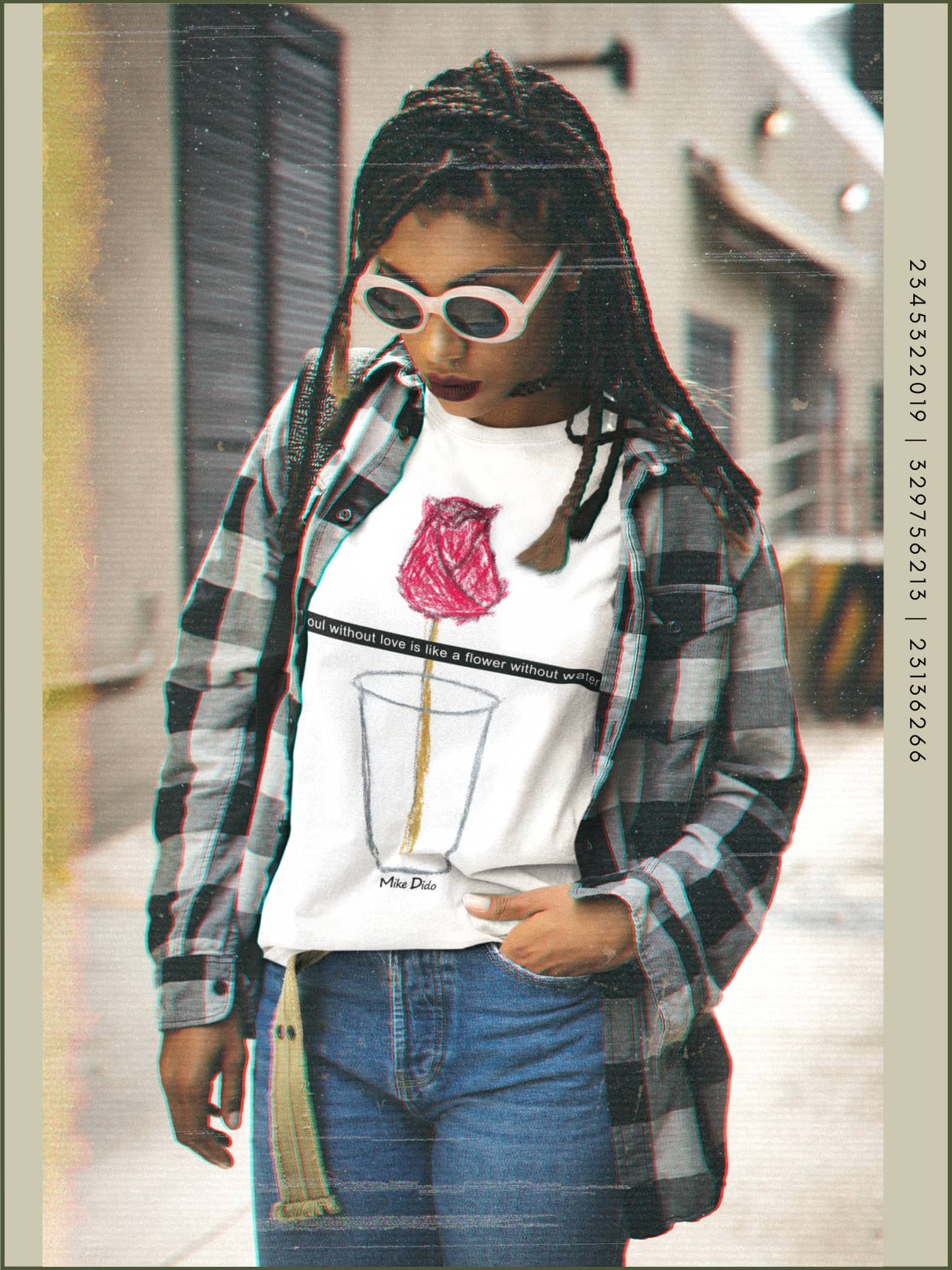Graphic T-Shirt Beautiful Rose Love Quote by Mike Dido
