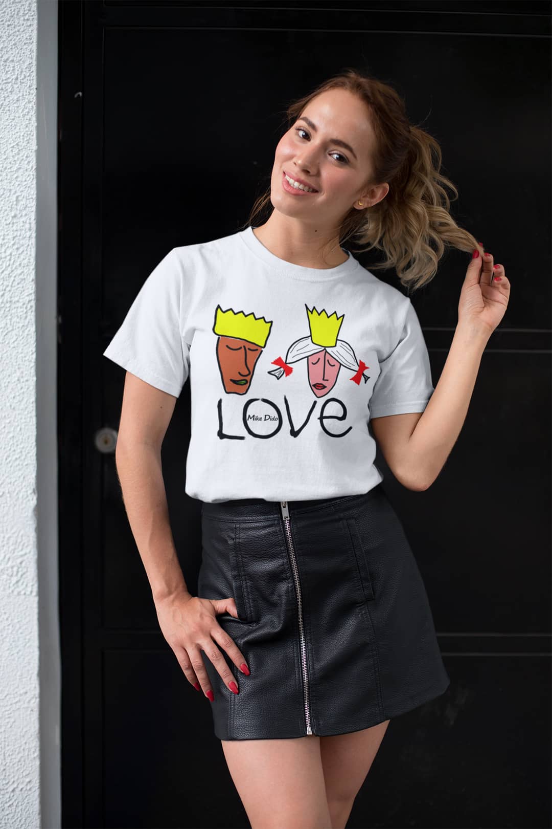 Stylish Designer Tee King Queen Love by Mike Dido