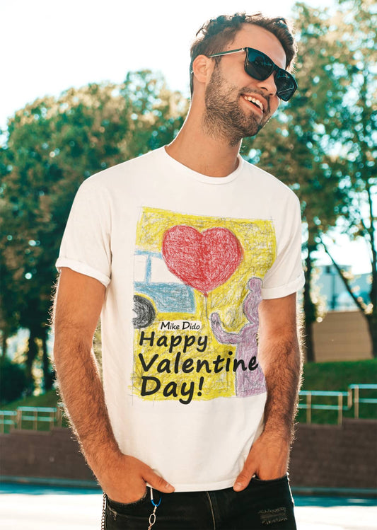 Valentines Day Shirt Teddy Bear Balloon by Mike Dido