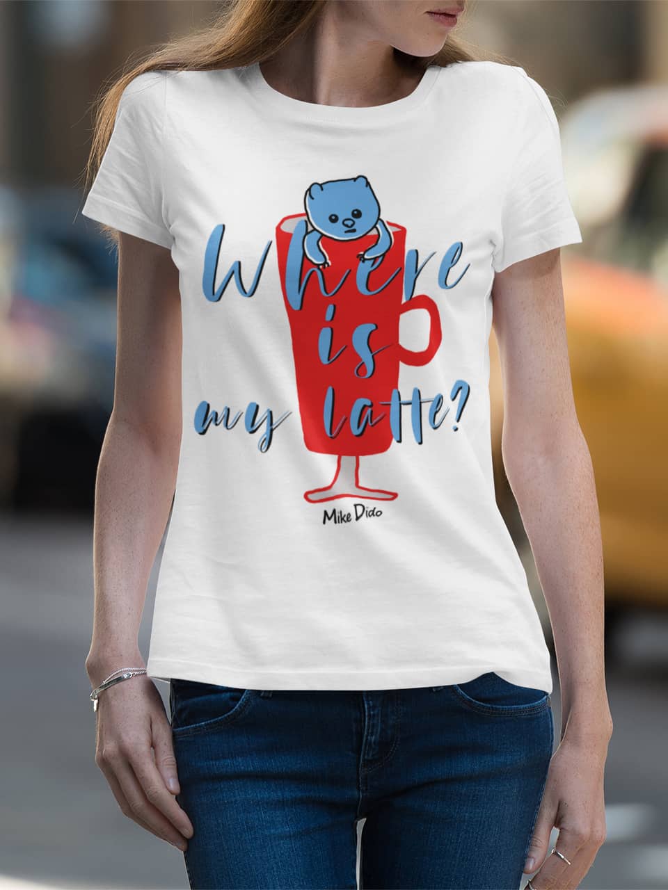 Cute Shirt With Dog And Coffee For Women Men by Mike Dido